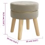 Hocker redondo gris oscuro terciopelo en Taburetes y sillas plegables | Comprar online en Foru.es