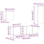 Mueble de TV 4 pcs Madera envejecida Madera de ingeniería en Muebles TV | Comprar online en Foru.es
