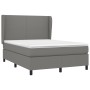 Cama box spring con colchón tela gris oscuro 140x200 cm de vidaXL, Camas y somieres - Ref: Foro24-3127806, Precio: 512,24 €, ...