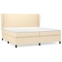 Cama box spring con colchón tela color crema 200x200 cm de vidaXL, Camas y somieres - Ref: Foro24-3127834, Precio: 630,45 €, ...