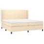Cama box spring con colchón tela color crema 200x200 cm de vidaXL, Camas y somieres - Ref: Foro24-3127834, Precio: 630,45 €, ...