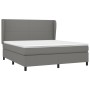 Cama box spring con colchón tela gris oscuro 180x200 cm de vidaXL, Camas y somieres - Ref: Foro24-3127822, Precio: 649,79 €, ...