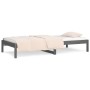 Sofá cama de madera maciza de pino gris 90x190 cm de vidaXL, Camas y somieres - Ref: Foro24-820424, Precio: 87,92 €, Descuent...