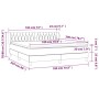 Cama box spring con colchón terciopelo azul oscuro 180x200 cm de vidaXL, Camas y somieres - Ref: Foro24-3127689, Precio: 609,...