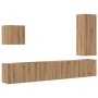 Unidad de Pared para TV 5 pcs Roble artesanal en Muebles TV | Comprar online en Foru.es