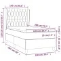 Box spring bed with black fabric mattress 100x200 cm by vidaXL, Beds and slatted bases - Ref: Foro24-3128183, Price: 362,46 €...