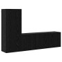 Unidad de Pared para TV 5 pcs Roble Negro Madera de ingeniería en Muebles TV | Comprar online en Foru.es