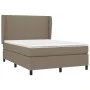 Box spring bed with taupe gray fabric mattress 140x200 cm by vidaXL, Beds and slatted bases - Ref: Foro24-3127809, Price: 560...