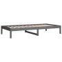 Sofá cama de madera maciza de pino gris 90x190 cm de vidaXL, Camas y somieres - Ref: Foro24-820424, Precio: 87,92 €, Descuent...