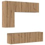 Unidad de Pared para TV 5 pcs Roble artesanal en Muebles TV | Comprar online en Foru.es