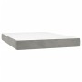 Cama box spring con colchón terciopelo gris claro 140x190 cm de vidaXL, Camas y somieres - Ref: Foro24-3127727, Precio: 471,3...
