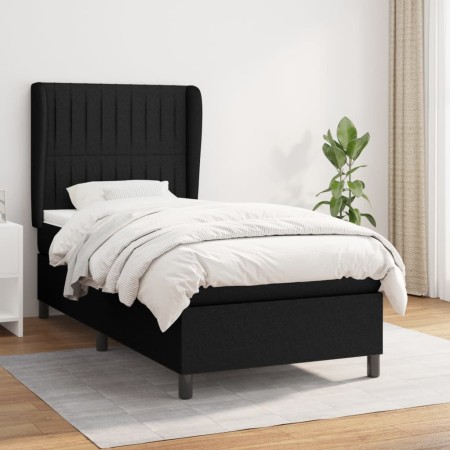 Cama box spring con colchón tela negro 80x200 cm de vidaXL, Camas y somieres - Ref: Foro24-3128079, Precio: 316,03 €, Descuen...