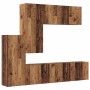 Unidad de Pared para TV 5 pcs Madera envejecida en Muebles TV | Comprar online en Foru.es