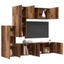 Unidad de Pared para TV 5 pcs Madera envejecida en Muebles TV | Comprar online en Foru.es