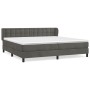 Cama box spring con colchón terciopelo gris oscuro 200x200 cm de vidaXL, Camas y somieres - Ref: Foro24-3127752, Precio: 556,...