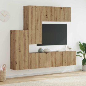 Unidad de Pared para TV 5 pcs Roble artesanal en Muebles TV | Comprar online en Foru.es