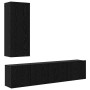 Unidad de Pared para TV 5 pcs Roble negro Madera de ingeniería en Muebles TV | Comprar online en Foru.es