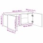Unidad de Pared para TV 5 pcs Roble negro Madera de ingeniería en Muebles TV | Comprar online en Foru.es