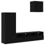 Unidades de pared para TV 4 pcs Roble Negro en Muebles TV | Comprar online en Foru.es