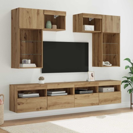Unidades de pared para TV 6 pcs Madera Vieja en Muebles TV | Comprar online en Foru.es
