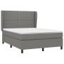 Cama box spring con colchón tela gris oscuro 140x200 cm de vidaXL, Camas y somieres - Ref: Foro24-3127886, Precio: 489,60 €, ...