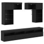 Unidades de pared para TV 6 pcs Roble artesanal en Muebles TV | Comprar online en Foru.es