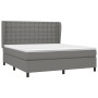 Cama box spring con colchón tela gris oscuro 180x200 cm de vidaXL, Camas y somieres - Ref: Foro24-3128302, Precio: 672,84 €, ...