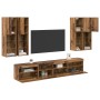 Conjunto de mueble de TV en la pared con luces LED 7 pcs en Muebles TV | Comprar online en Foru.es