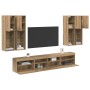 Conjunto de mueble de TV en la pared con luces LED 7 pcs en Muebles TV | Comprar online en Foru.es