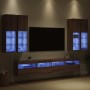 Conjunto de mueble de TV en la pared con luces LED 7 pcs en Muebles TV | Comprar online en Foru.es