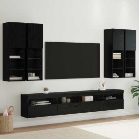 Conjunto de mueble de TV en la pared con luces LED 7 pcs en Muebles TV | Comprar online en Foru.es