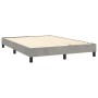 Cama box spring con colchón terciopelo gris claro 140x200 cm de vidaXL, Camas y somieres - Ref: Foro24-3127553, Precio: 452,4...