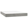 Cama box spring con colchón terciopelo gris claro 140x200 cm de vidaXL, Camas y somieres - Ref: Foro24-3127553, Precio: 452,4...