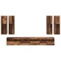 Conjunto de mueble para TV de pared 7 pcs Madera envejecida en Muebles TV | Comprar online en Foru.es