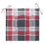Sillas de jardín 3 uds madera teca con cojines a cuadros rojos en Sillas de jardín | Comprar online en Foru.es
