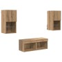 Gabinetes de pared para TV 4 pcs Roble artesanal en Muebles TV | Comprar online en Foru.es