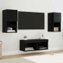 Gabinetes de pared para TV 4 pcs Roble Negro en Muebles TV | Comprar online en Foru.es