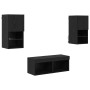 Gabinetes de pared para TV 4 pcs Roble Negro en Muebles TV | Comprar online en Foru.es