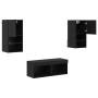 Gabinetes de pared para TV 4 pcs Roble Negro en Muebles TV | Comprar online en Foru.es