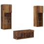 Gabinetes de pared para TV 4 pcs Roble artesanal en Muebles TV | Comprar online en Foru.es