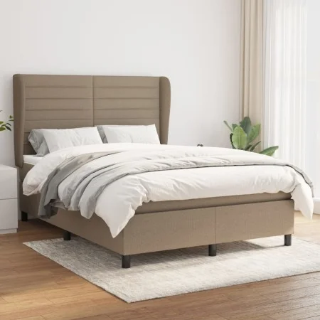 Boxspringbett mit taupegrauer Stoffmatratze 140x200 cm von vidaXL, Betten und Lattenroste - Ref: Foro24-3128049, Preis: 549,9...