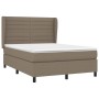 Cama box spring con colchón tela gris taupe 140x200 cm de vidaXL, Camas y somieres - Ref: Foro24-3128049, Precio: 563,04 €, D...