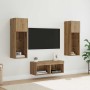 Gabinetes de pared para TV 4 pcs Roble Negro en Muebles TV | Comprar online en Foru.es