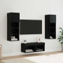 Gabinetes de pared para TV 4 pcs Roble Negro en Muebles TV | Comprar online en Foru.es