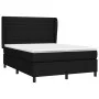 Box spring bed with black fabric mattress 140x190 cm by vidaXL, Beds and slatted bases - Ref: Foro24-3128039, Price: 512,25 €...
