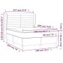 Box spring bed with black fabric mattress 140x190 cm by vidaXL, Beds and slatted bases - Ref: Foro24-3128039, Price: 512,25 €...
