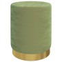 Hocker de almacenaje redondo verde mostaza terciopelo 31 x 37 cm en Taburetes y sillas plegables | Comprar online en Foru.es