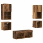 Unidades de pared para TV 8 pcs Madera vieja en Muebles TV | Comprar online en Foru.es