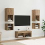 Unidades de pared para TV 8 pcs Roble artesanal en Muebles TV | Comprar online en Foru.es
