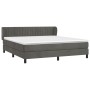 Cama box spring con colchón terciopelo gris oscuro 180x200 cm de vidaXL, Camas y somieres - Ref: Foro24-3127626, Precio: 532,...